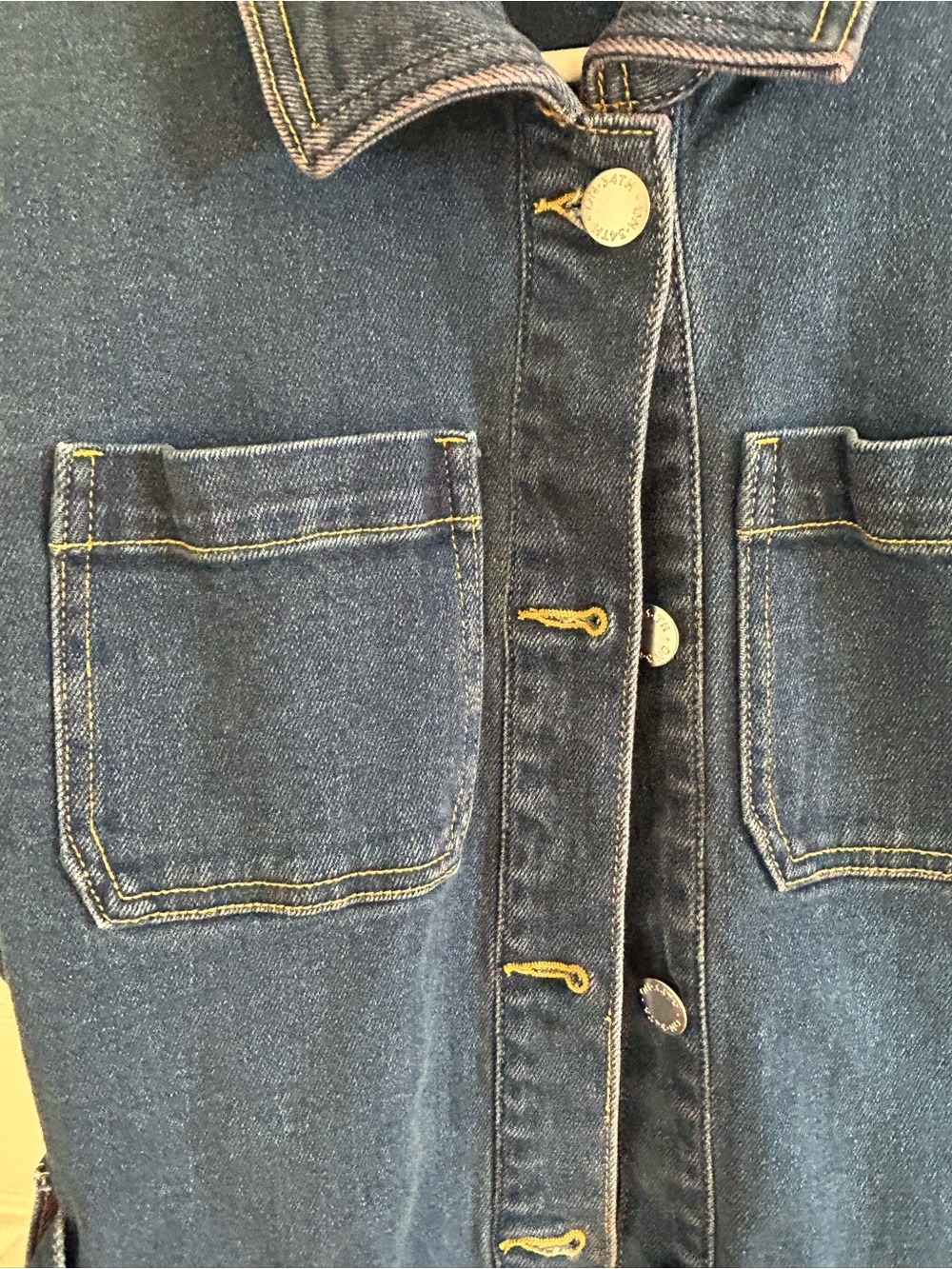 ON 34th Dark Blue Denim Belted Jean Jacket - Picture 5 of 6